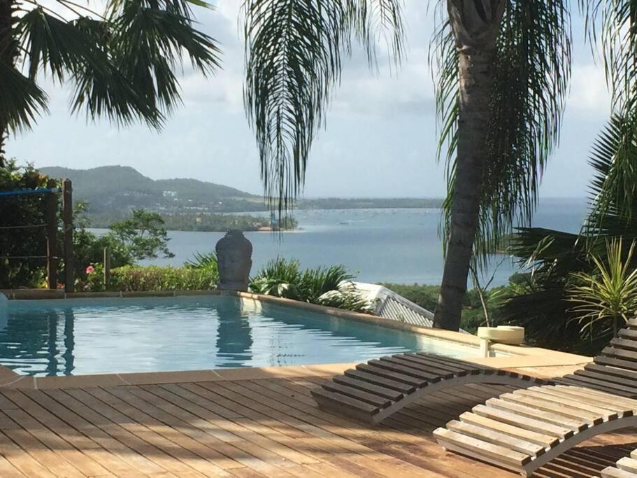 La Charmante Villa Coco Avec Magnifique Vue Mer Le Marin ภายนอก รูปภาพ